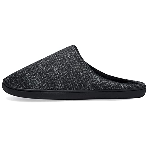 LeKuni Femmes Hommes Chaussons Pantoufles Hiver Chaleur Anti-Slip Chaussures(Noir, 38/39 EU) Cover