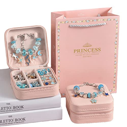 Gaoxyima Charm Bracelet Making Kit For Girls,Gift Box Contains 66 Pieces Of Jewelry Making Kit For 6-12 Years Old Girls' Arts And Crafts For Birthday,Christmas Gifts. #TOP2