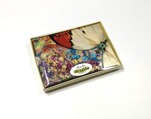 Shanlin 100% Mulberry Silk Square Scarf In Gift Box (21X21) (Butterfly Valley) #TOP5
