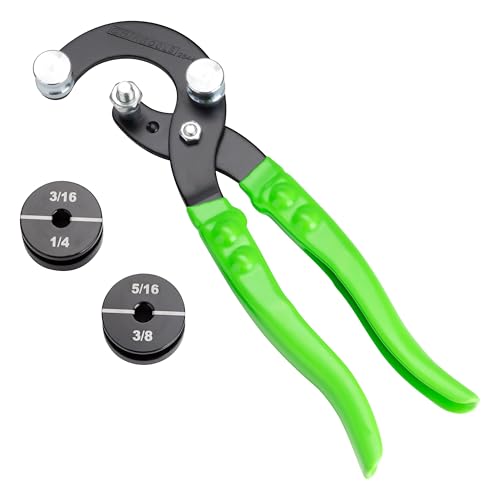 OEMTOOLS 25440 Professional Tube Bending Pliers Stainless Steel Brake Line Bender Tool 5/16 3/8 3/16 and 1/4 Manual Pipe And Tube Bender
