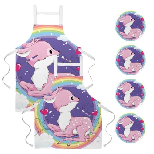 Tablier de cuisine et serveuse multicolore pour restaurant nettoyage pâtisserie