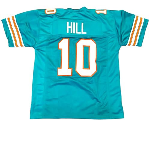 Generic Tyreek Hill Teal Jersey Stitched Custom Football New No Brand/Logos Youth Sizes (US, Alpha, Small, Regular, Teal)