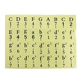 Exceart Klavier Tastatur Aufkleber Notation Version Noten für Kinder Lernen Klavier Anfänger