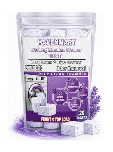 Image of Washing Machine Cleaner Tablets 20 Pcs | Deep Drum & Tub Cleaning | Removes Dirt, Residue, Limescale & Bad Odour | Washing Machine Cleaning Tablets for Front & Top Load Machines (20 pce)