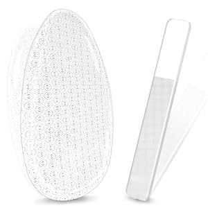 TORMEN Glass Foot File, 2 PCS Glass Nail File and Foot Rasp, Glass Nail File,Dead Skin Exfoliator with Nano Micro-Abrasive Particles, Hard Skin Remover for Wet and Dry Foot Care,Nail Care