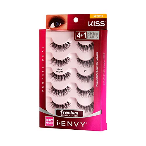 I-Envy By Kiss Beyond Naturale 01 Lashes Demi Wispies 5 Pair 1 Pack Natural Wispy Style Kpem33 #TOP1