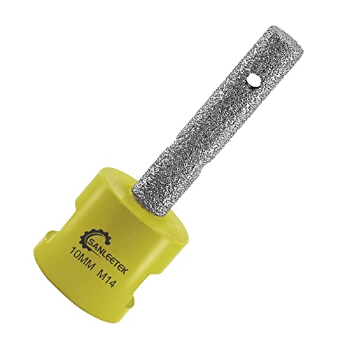 Fresa de Diamante 10mm Broca Azulejos para Agrandar y Forma a Agujeros Existentes en Porcelánico Cerámica Mármol Granito Piedra Artificial M14 Rosca SANLEETEK