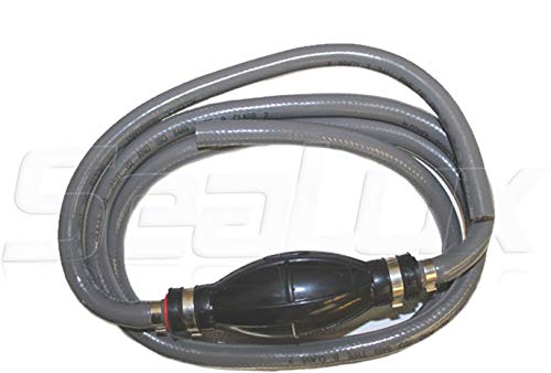 SeaLux Universal Outboard Fuel Line Assembly with Primer Bulb Fuel Line Hose kit 7 feet x 3/8