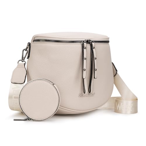 Image of Montana West Crossbody Bag for Women, Large Bum Bag Purse Soft Vegan Leather Travel Fanny Pack with Coin Purse