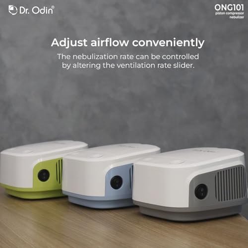 Image of Dr. Odin ONG 101 Smart Portable Nebulizer | Whisper-Quiet Operation | Pediatric to Adult Use | Compact & Efficient Design | Proudly Made in India | Stylish (White & Green)