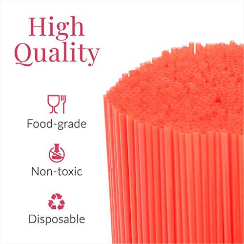 Prestee Plastic Coffee Stirrers, 2000Ct, 5.5" - Plastic Coffee Straws, Coffee And Drink Stir Sticks, Cocktail Swizzle Sticks, Disposable Stir Sticks, Drinking Straws For Coffee & Cocktails (Red) #TOP3
