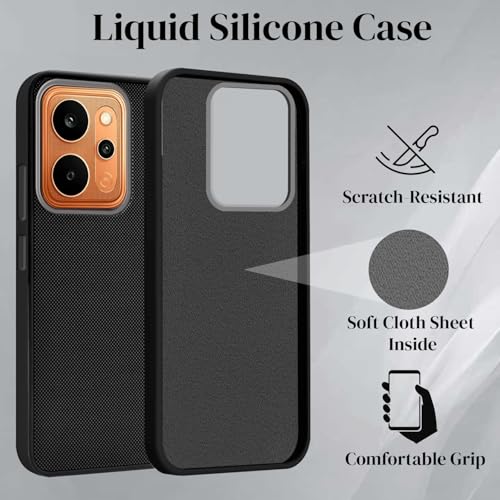 Image of Jkobi Rubberised Back Cover Case for Realme P4 Power 5G | Realme Narzo Power (Textured Grip Design | Micro-Fiber Cloth Inside | Slim and Light Weight | Soft Touch and Feel)