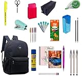 Kit Material Escolar Completo 33 Item Com ou Sem Mochila Caneta Caderno Grampeado Lista Premium 2026 (PRET)