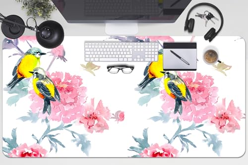 Tapis de bureau imperméable et facile à nettoyer en vinyle antidérapant 100x50 cm