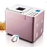 Samnuerly Panificadora-Dispensadora, Máquina Programable para Uso Doméstico Automático y Pastel,Oro Rosa