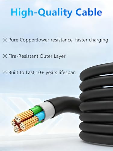 ENERGYGENIE EV Charger, 16Amp 110V/240V Portable Level 1 Level 2 Electric Vehicle Charging Station with NEMA 6-20 Plug & NEMA 5-15 Adapter for J1772 Electric Cars