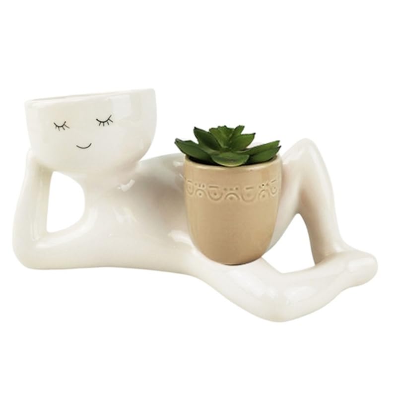Watreketal macetas artificiales en maceta - Planta suculenta artificial para interiores - Decoración de oficina