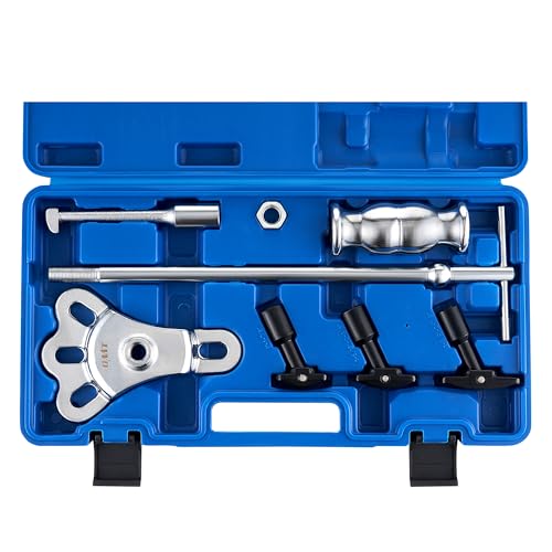Martillo deslizante y extractor de cojinetes de eje trasero automotriz con 3 adaptadores kit
