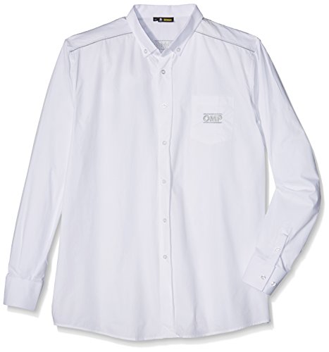 Camisa OMP Racing Spirit Blanco Talla 44 chemise blanche élégante taille XL pour passionnés de sport