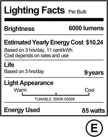 Miniatura 7 de Paquete de 1 bombilla de fotografía de 85 W, 3000-6000 K, bombillas LED tricolor regulables para bombilla de caja de luz en enchufe E2726 para