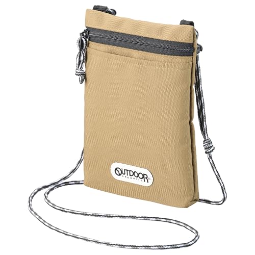 ハクバ OUTDOOR PRODUCTS(アウトドアプロダクツ) スマートフォンポーチ06 ベージュ 斜め掛け スマホショルダー お財布ポーチ ショルダーバッグ AMZODSPP06BE 4977187209198