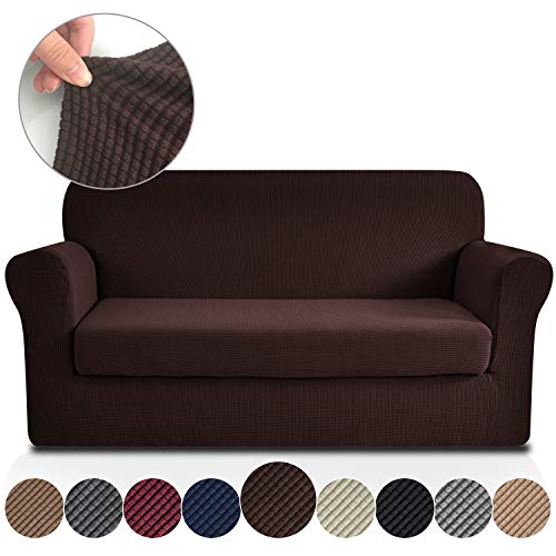 Rose Home Fashion Jacquard Stretch 2 Separate Pieces Sofa Cover, Sofa Slipcover