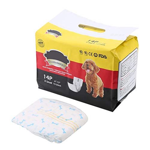 Jeanoko Pet Care Disposable Male Dog Diapers Breathable Male Dog Puppy Belly Wraps Diaper Nappy Sanitary Physiological Pants Super Absorbent(XS)