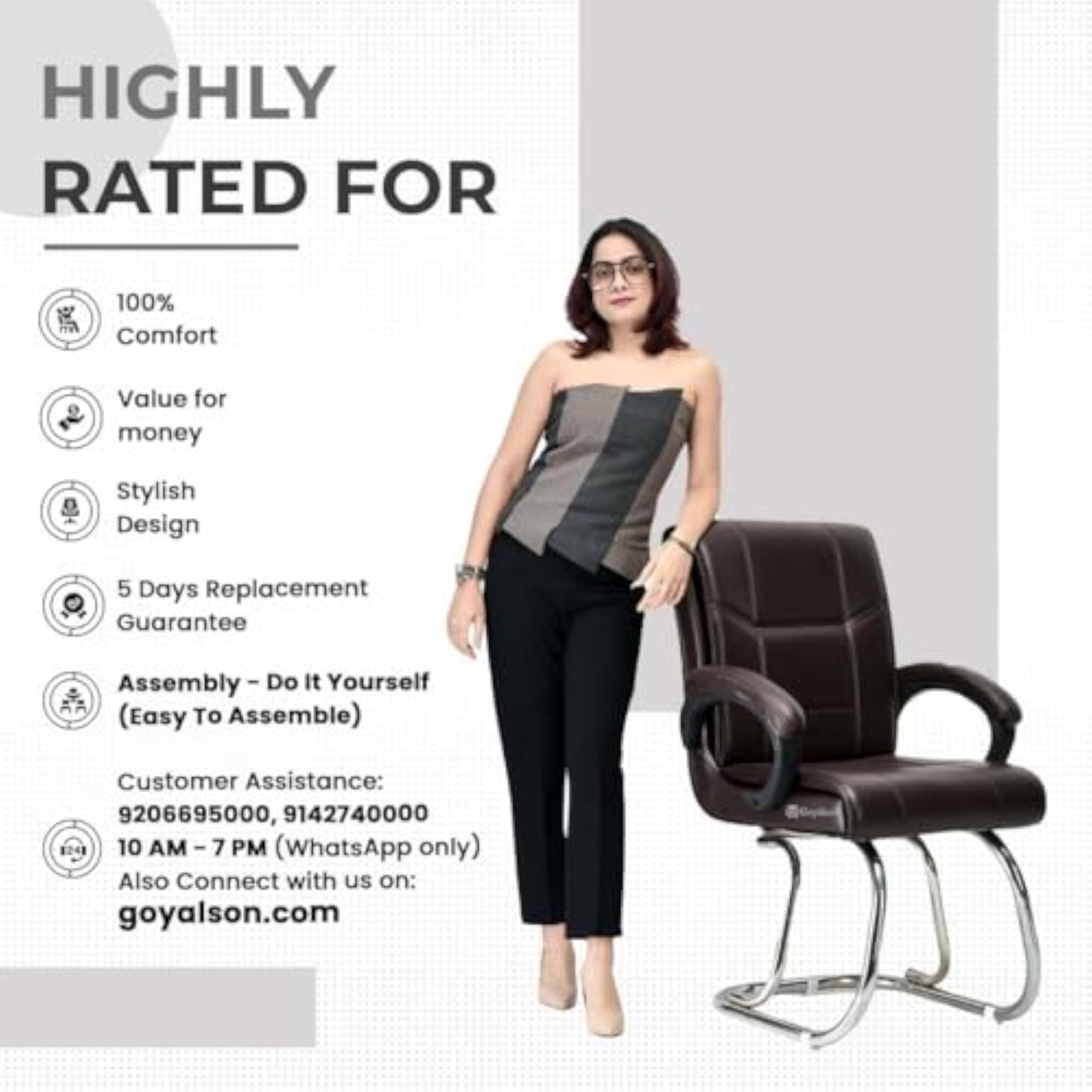 Executive Office Visitor Chair with Arm Rest