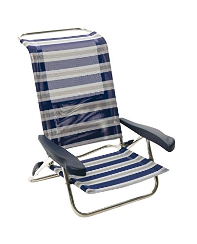 Crespo AL/222-M-17 - Silla-Cama Playa 6 pos.Dural.(Multifibra), Color Azul