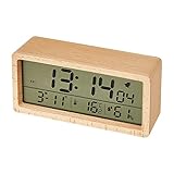 [solid wood] Amazon's popular product electronic clock solid wood alarm clock fashion electronic sma