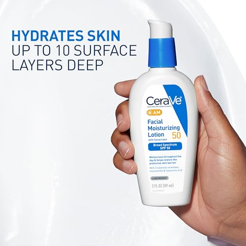 CeraVe PM Facial Moisturizing Lotion, 3 Ounce + AM Facial Moisturizing Lotion SPF 50, 3 Oz - image 6