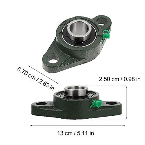 TEHAUX 2Pcs UCFL205 Horizontal Esfera Exterior Rolamentos Do Bloco de Descanso Rolamentos Esféricos