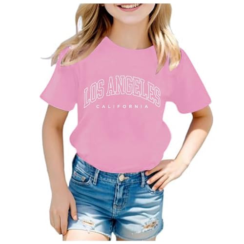 T Shirt for Teen Girls Fashion New York Letter Graphic Print Shirts Pullover Short Sleeve Cute Y2K Shirt Kids Tops2