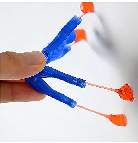 sticky toys crawl down wall