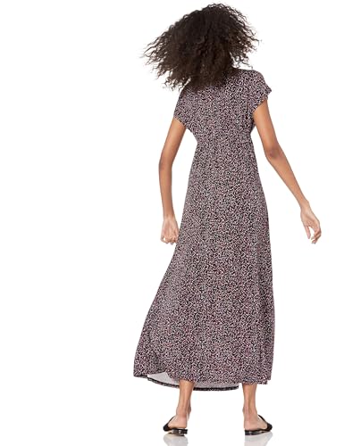 Image of Amazon Essentials Women's V Neck Short Sleeve Waisted Maxi Dress (Available in Plus Size)