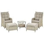 Ponza Lounge-Set Rattan Natur & Beige