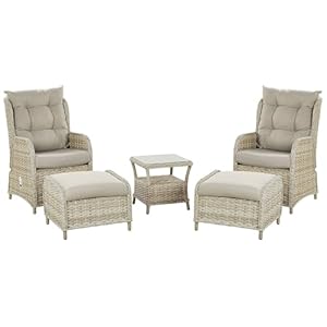 Ponza Lounge-Set Rattan Natur & Beige
