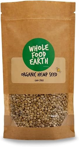 Wholefood Earth Organic Hemp Seed – 2 kg | GMO Free | Vegan | High Fibre | Source of Protein | Certified Organic
