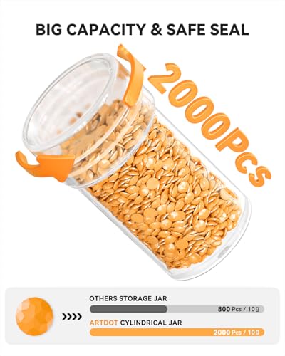 image for ARTDOT 30 Slots Storage Container for Diamond Art Kits for Adults,Port