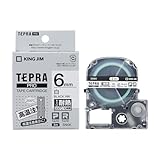 KING JIM ラベルライター「テプラ」PRO 耐熱ラベル SN6K 白/黒文字 6mm