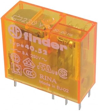 40.52.8.230.0000 - Power Relay, DPDT, 230 VAC, 8 A, 40 Series, Through Hole Pack of 2 40.52.8.230.0000