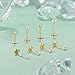 LOLIAS 14K Gold Filled Threadless Nose Studs CZ Nose Rings for Women Men 316L Surgical Steel Labret Studs Lip Rings Push in Flat Back Stud Earrings CZ Nose Nostril Tragus Helix Piercing Jewelry