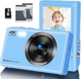 Digital Camera, FHD 4K Vlogging Camera Autofocus 44MP Digital Camera with 16X Digital Zoomd YouTube Portable Compact Small Camera Teens Adults Students Seniors