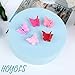 HOYOLS Hot Pink Red Butterfly Hair Clips, 90s Kawaii Accessories for Women Girls and Kids, Small Cute Hair Clips for Rave Festival Party 5 Colors, 50 Pcs (Passion Color)