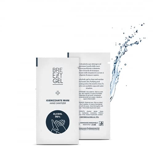 GEL IGIENIZZANTE MANI alcool 70% bustina 3 ml - confezione da 500 bustine