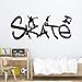 Stickers Muraux, Tatouages ​​Muraux, Skate Cartoon Wall Decals Pvc Mural Art Diy Poster Pour Salon Chambre Art Déco Papier Peint 49X20Cm