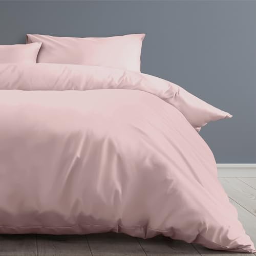SOMNI HOME Funda Nordica Cama 150 cm - Incluye 2 Fundas de Almohada Transpirable Resistente Lisa Microfibra Elegante Ropa de Cama Suave Todo el Año Cama 150 Color Rosa