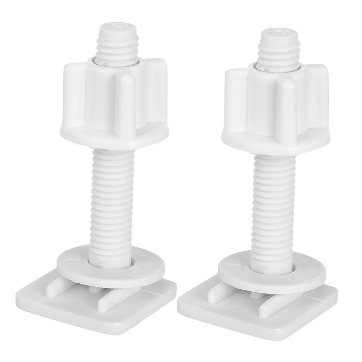 POPETPOP Kit Viti di Fissaggio Sedile Wc 2 Pezzi in Abs Bianco Bulloni Anti-allentamento per Montaggio Facile Sedili Wc in Bagno e Casa