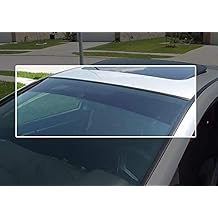 TRUE LINE Automotive Premium Nano Ceramic Front Windshield Tint Strip - Universal Rough Cut Windshield Visor - Superior Heat Reduction - Windshield Tint Strip Front