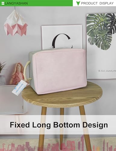 LANGYASHAN Rectangular Storage Bin Collapse Canvas Fabric Cartoon Storage Basket with Handles for Organizing Home Kitchen Boys and Girls Toys Office Closet Shelf Baskets (Rec lace) - Thumbnail 7